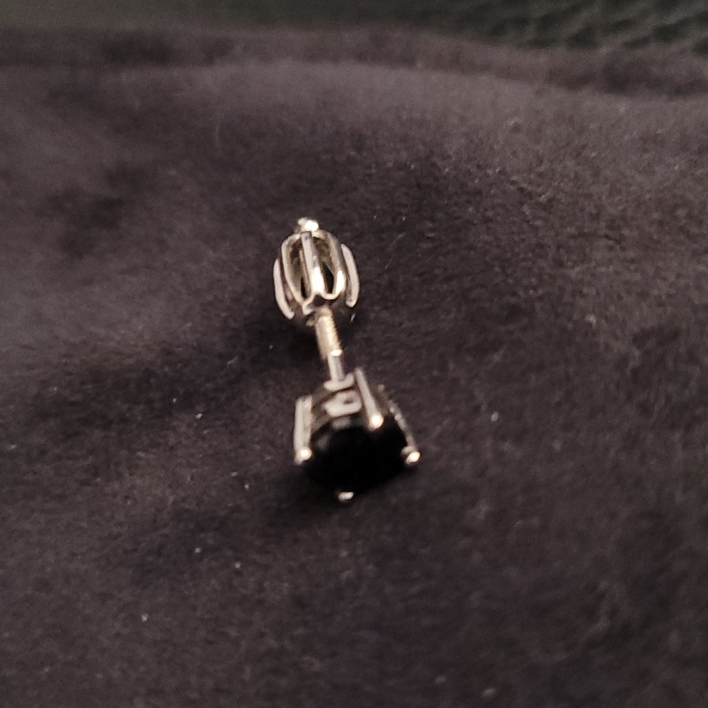 Black stud earrings